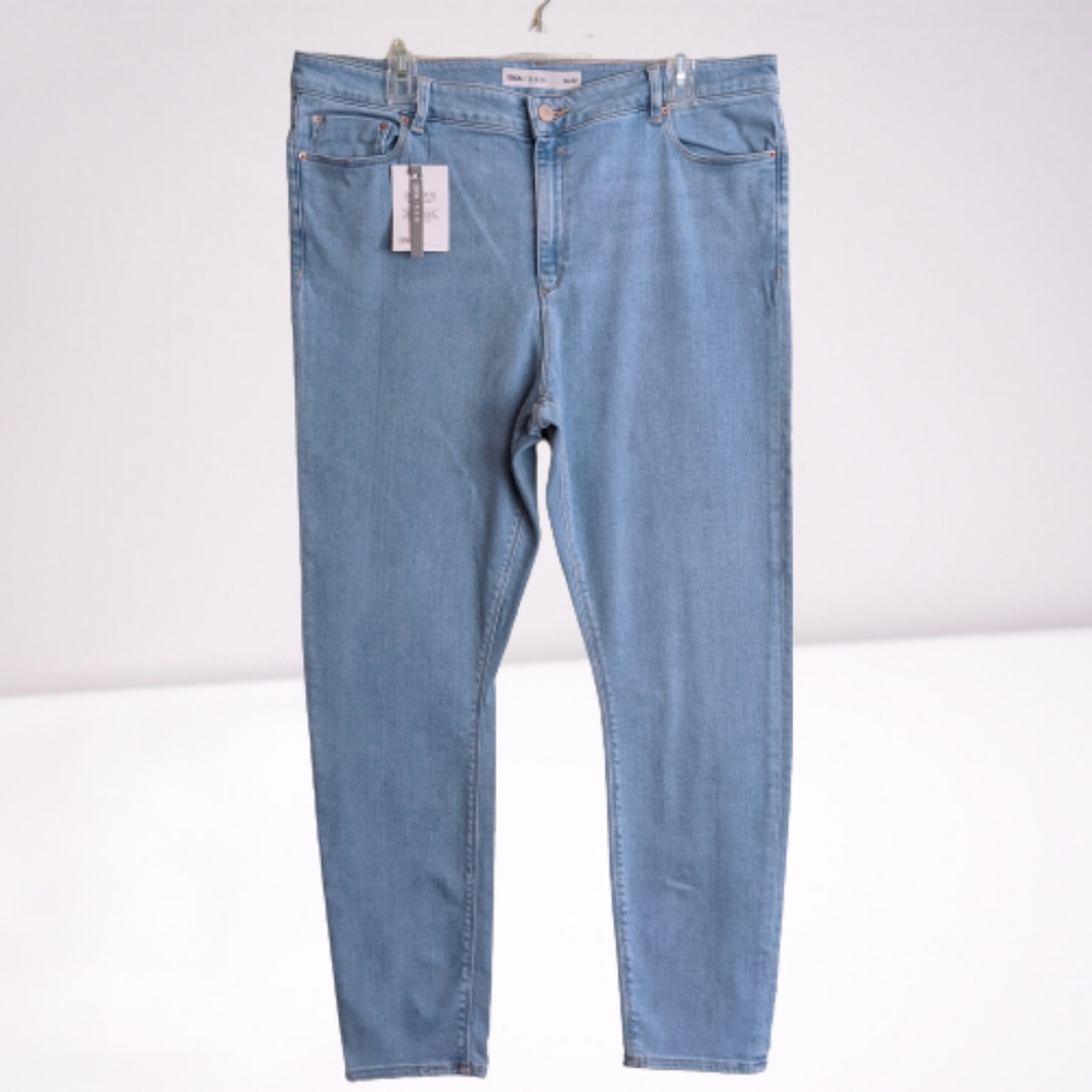 ASOS Jeans Blue Denim High Rise Stretchy Light Wash Size 36/…